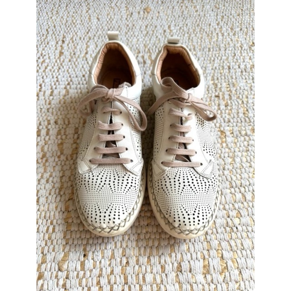 Pikolinos Mesina Leather Sneakers White Perforated Comfort Shoes EU 39 US 8-8.5